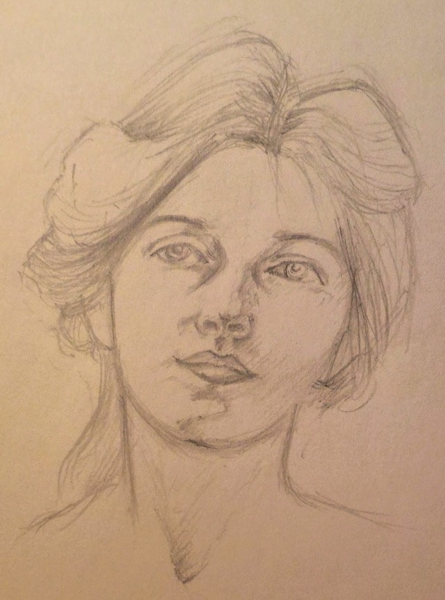 アルフォンス・ミュシャのデッサンの模写