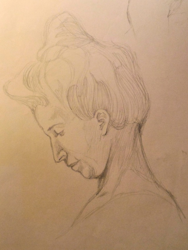 アルフォンス・ミュシャのデッサンの模写